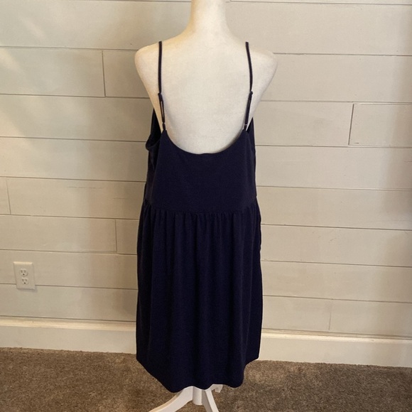 Old Navy dark blue Spagehetti strap sundress. Size XLT. Adjustable straps. - Picture 10 of 15